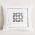 Trellis Snow Midnight Square Cushion