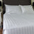 Satin Stripe 20mm White Tailored Pillowcase 10 PACK