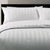 Satin Stripe 20mm White Pillowcase (50 x 75cm) 10 PACK