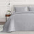 Silver Ruched Velvet Coverlet Set (240 x 220cm)