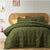 Olive French Linen Coverlet Set