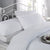 Hotel Dobby Stripe White Quilt Cover Set