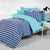 Purple Blue Jersey Quilt Cover Set