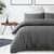 Leona Charcoal Quilt Cover Set