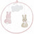 Linen Bunny Pink Mobile - (25cm dia)