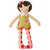 Baby Violet Doll Rattle - Green Pansy