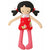 Baby Martha Doll Rattle - Red Floral