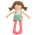 Baby Martha Doll Rattle - Turquoise Floral