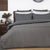 Box Quilted Charcoal Quilt Cover Set