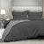 Florence Waffle Charcoal Quilt Cover Set
