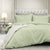 Florence Waffle Mint Quilt Cover Set