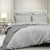 Florence Waffle Silver Quilt Cover Set