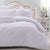 QB/KB Cotton Waffle White 3pce Comforter Set (240 x 260cm)