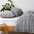 Acton Grey Flannelette Quilt Cover Set