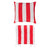 Outdoor Cushion Stripe Red Chair Pad (40 x 40cm)