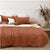 Linen Cotton Rust Quilt Cover Set