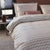 Woven Lines Pink Quilt Cover Set