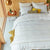 Woven Lines Yellow Quilt Cover Set