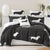 Dachshund Charcoal Quilt Cover Set