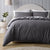 Riviera Charcoal Organic Cotton Quilt Cover Set