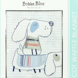 Bubba blue cot clearance waffle blanket