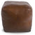 Retreat LEATHER Tan Ottoman (55W x 55D x 45Hcm)