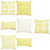 Maine Grid Citron 2 PIECE VALUE PACK Outdoor Cushions (50 x 50cm)