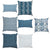 Maine Ripple Teal 2 PIECE VALUE PACK Outdoor Cushions (30 x 50cm)