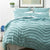 Wave Aqua Quilt Cover Set