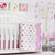 Pink And White (Reversible) Cot Coverlet