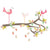 Enchanted Dark Pink Branch Wall Stickers