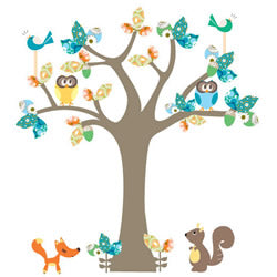 Enchanted Dark Blue Tree Stickers by Cocoon Couture – Cottonbox Pty Ltd