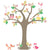 Enchanted Dark Pink Tree Stickers