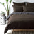 Waffle Chocolate Quilt Cover Set