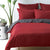 Waffle Red Quilt Cover Set