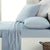 Pale Blue Flannelette Sheet Set