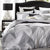 Flamestitch Silver Quilt Cover Set