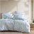 Cranes Duck Egg White Quilt Cover Set