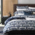 Steps Navy Quilt Cover Set