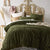 Carmen Olive Chenille Quilt Cover Set