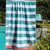 Duckegg Blue Stripe Coral Tassels Turskish Towel