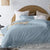Gypsy Blue Tassel Washed Cotton Quilt Cover Set