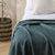 Herringbone Green Wool Blanket