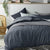 Linen Graphite Quilt Cover Set
