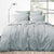 Linen Viscose Silver Quilt Cover Set