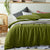 Mossy Green Linen Quilt Cover Set