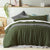 Linen Olive Quilt Cover Set