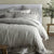 Provincial Grey Laced Edge Quilt Cover Set