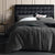 Slate Chevron Velvet Quilted Quilt Cover Set