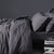 Vintage Design Slate Linen Quilt Cover Set